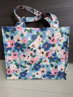 キャスキッドソン　ラミネート生地　トートバック　ハンドメイド　お花柄