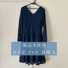 【新品未使用】 ひざ丈ドレス L ★ 結婚式 パーティー ナイトドレス