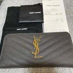SAINT LAURENT グレー 長財布
