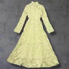 FRAY I.D レースドレス ライム フラワーストレッチレースワンピース 