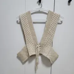 earth music&ecology ベージュニットベスト