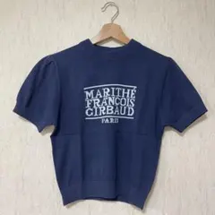 新品★[MARITHE]W CLASSIC LOGO HALF KNIT TOPのサムネイル