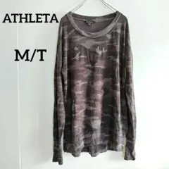 一点物 ATHLETA 迷彩柄 長袖 Tシャツ スウェットトップス 【M/T】