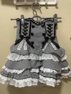 ❤︎‬ショッパー付き LIZLISAリズリサレースアップティアード スカパングレー