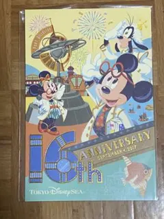 ディズニーシー　16周年アニバーサリー　限定ポストカード　ミッキーマウス