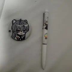 カラフルピーチどぬくさんペン、缶バッジ