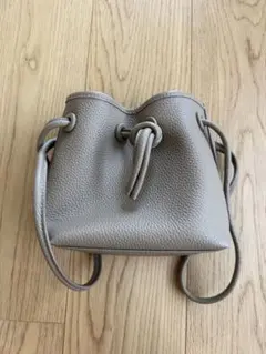 美品】メアリオルターナ wrapping 巾着 レザー トートバッグ カーキ 