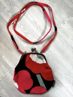 【美品】marimekko/マリメッコ　UNIKKOがま口ポシェット