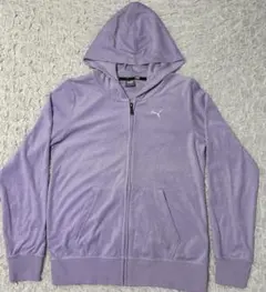 【美品】PUMA ジップアップパーカー　ライトパープル L size