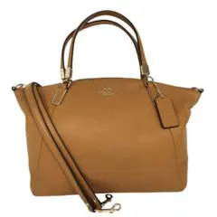 COACH 2wayトートバッグ キャメル ブラウン レザー 肩掛け レディース 