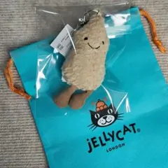 巾着袋付 ジェリーキャット ピーナッツ バッグチャーム Jellycat