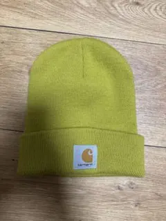 Carhartt イエローニット帽
