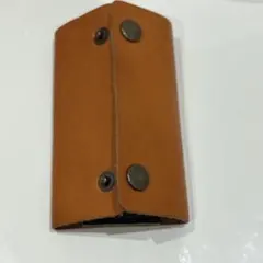 ブラウンレザー キーケース ハンドメイド