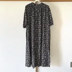 【最終値引き】花柄 半袖シャツワンピース ロング