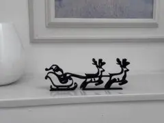 サンタ　トナカイ　ラインアートオブジェ