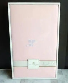 #527【新品】Courreges フラノシーツ 綿100％ シングル／ピンク