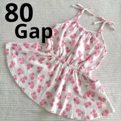 ベビーギャップ ワンピース ネオンカラー 花柄 蛍光ピンク キャミソール