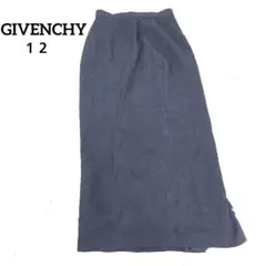 GIVENCHY　ジバンシー　ロング　ネイビー　タイト　スカート　スリット　12のサムネイル