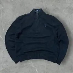 90s Polo by Ralph Lauren ハーフジップコットンニット
