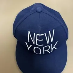 NEW YORK 刺繍 キャップ ネイビー スナップバック