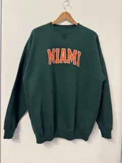 MIAMIロゴ入りトレーナー XLサイズ　デッドストックワンウォッシュ