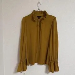 バナナリパブリック　ブラウス　Lサイズ　マスタードイエロー