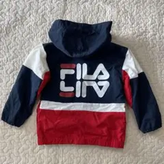 FILA フィラ ウィンドブレーカー 100cm 赤 白 ネイビー フード収納可