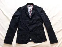 Hamett ハムネット　テーラードジャケット　M　チェック　黒　段返りのサムネイル