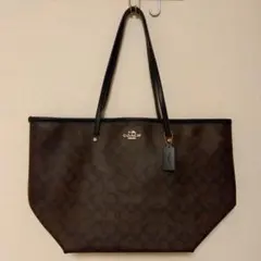 美品 COACH シグネチャー 茶 ブラウン F34105 トートバッグ コーチ