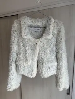 イヴサンローランYSLヴィンテージ ファージャケット ショート丈 80s 90s