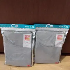 新品 UNIQLO ヒートテック クルーネック 半袖 グレー XXL 2枚セット