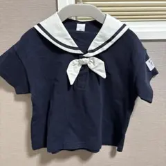 【新品タグ付】セーラーカラー 半袖Tシャツ ネイビー　バースデイ　綿100