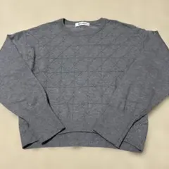 美品・MISCH MASCH・グレーの長袖ニットセーター・F