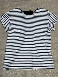 ☆FIL DIRE☆バックレースアップデザイン 半袖ボーダー カットソー