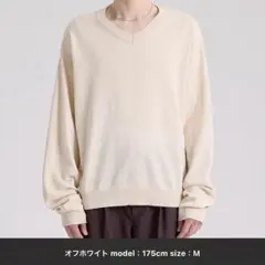 【Parts Lab.】ベーシックコットンリネンニットプルオーバー Sサイズ