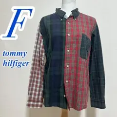 トミーヒルフィガー チェック柄長袖シャツ F メンズ カジュアル 綿100%