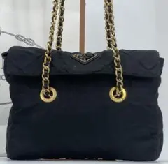 値下げしました！PRADA ゴールドチェーン ショルダーバッグ スエード