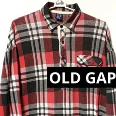 OLDGAP XL チェック ネルシャツ プルオーバー USA製 長袖 シャツ
