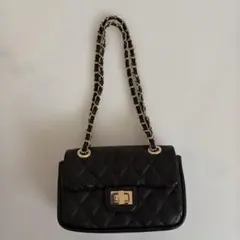 新品美品◇ブラックキルティングバッグ2way