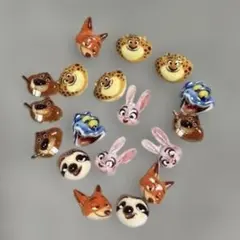 ズートピア ネイルパーツ 18個セット キャラクター デコパーツ