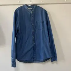 GLOBAL WORK デニムブルー 長袖シャツ Lのサムネイル