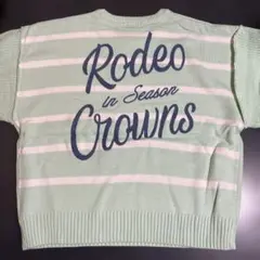 RODEO CROWNS バックロゴ刺繍入りウォッシャブルニットセーター