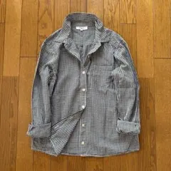 NATURAL BEAUTY BASIC ギンガムチェックシャツ 長袖 Sのサムネイル