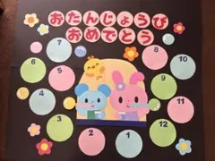 壁面飾り　誕生表　行事予定表