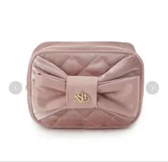 SNIDEL HOME スナイデルホーム ベロアリボンポーチ ピンク