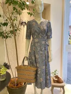 apuweiser riche カシュクールフラワーワンピース　Sサイズ