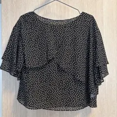 ドットフリルスリーブ トップス 半袖のサムネイル