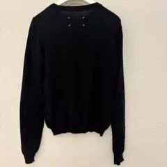 極美品】メゾンマルジェラ カウレザーエルボーパッチ ブラックスエット 