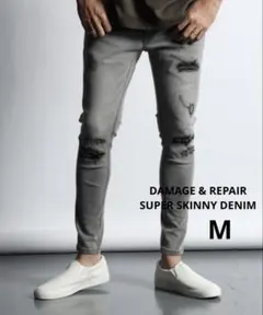 DAMAGE & REPAIR スーパースキニー リメイクデニムのサムネイル