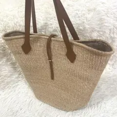 ヴィオラドーロ アバカトート かごバックVIOLAd'ORO コンビバスケットL